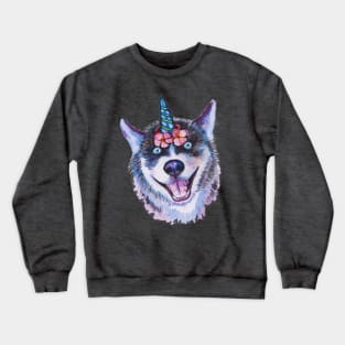 Unicorn husky Crewneck Sweatshirt